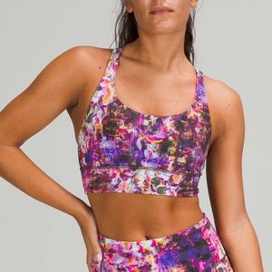 NWT Lululemon Seawheeze SE Long Line Energy Bra Flash Floral Multi sz 4 RARE